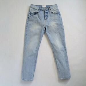 FRAME Le Original Heritage Light Wash High Rise Straight Jeans 27